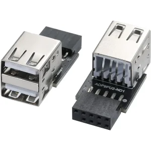 Expand two USB 2.0 A Female Ports to 9PIN USB2.0 9PIN header Adapter