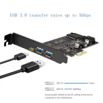 PCI-E to USB 3.0 PCI Express Card incl.1 USB C and 2 USB A Ports,Adding M.2 NVME SATA III SSD