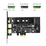 PCI-E to USB 3.0 PCI Express Card incl.1 USB C and 2 USB A Ports,Adding M.2 NVME SATA III SSD