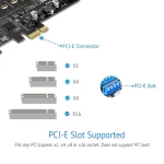 PCI-E to USB 3.0 PCI Express Card incl.1 USB C and 2 USB A Ports,Adding M.2 NVME SATA III SSD