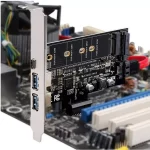 PCI-E to USB 3.0 PCI Express Card incl.1 USB C and 2 USB A Ports,Adding M.2 NVME SATA III SSD