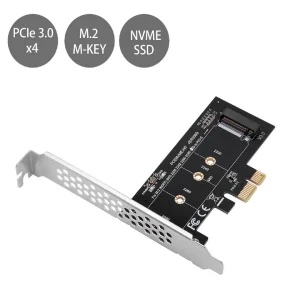 NVME M.2 SSD M-Key to PCI-e 3.0 x1 Host Controller Expansion Card