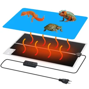 20W reptile heating mat with 3 segment temperature settings/silicone pad/timer pet