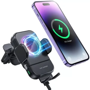 Wireless Car Charger 15W MAX Ultra Fast Charging Special Design Breathable Hole Magnetic