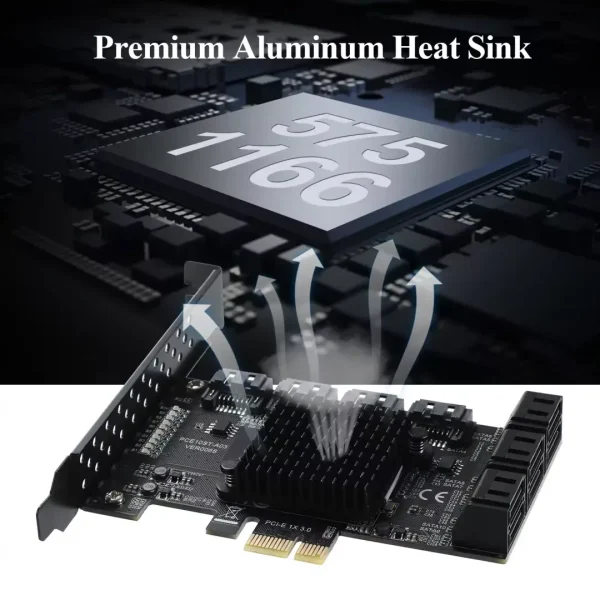 PCI-E 1X Interface 3.0 10 Port SATA Card 6Gbps SATA 3.0 PCIe Card,Support 10 Port SATA 3.0 Devices