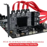 PCI-E 1X Interface 3.0 10 Port SATA Card 6Gbps SATA 3.0 PCIe Card,Support 10 Port SATA 3.0 Devices