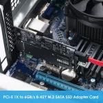 PCI-E PCI Express to 1 SATA 3.0 to 1 Port M.2 NGFF SATA Adapter Card