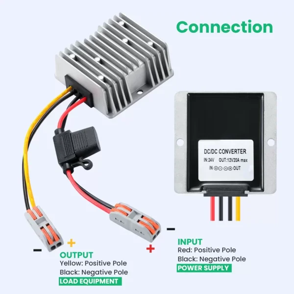 DC/DC 24V to 12V 20A Step Down Converter Regulator Low Voltage Reducer Buck Transformer