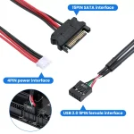 9-Pin USB Motherboard Header 1 to 2 USB Extension Cable USB 2.0 9Pin