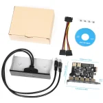 7 Ports PCI-E to USB 3.0 Expasion Card with 19-Pin SATA Power Connector Superspeed up to 5Gbps