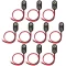 9V Battery Connector,10 PCS I-Type 9 Volt Buckle Connector Hard Plastic for Equipment with Battery