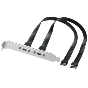 Dual USB3.2 Gen2 Front Panel Header Type-C Front (A-Key) Reverse Type-C