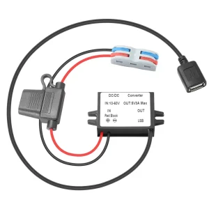 DC 10-60V to 5V 3A Buck Converter,12V 24V 36V 48V Step Down to 5V 3A 15W max DC Converter
