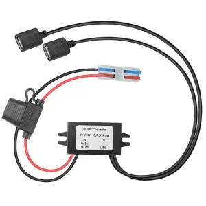 DC 8-32V to 5V Dual USB Buck Converter,12V/24V Step Down to 5V 3A max 15W Regulator Module