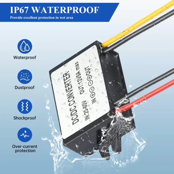 DC to DC Converter 17-60V to 12V 5A 60W Voltage Converter
