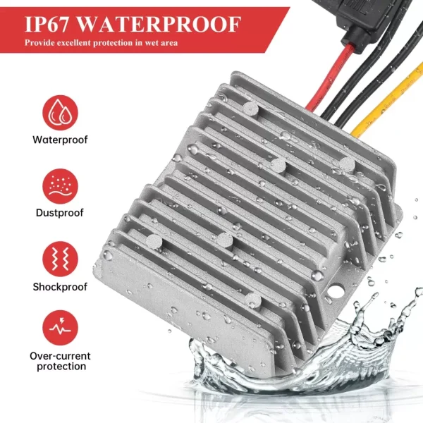 DC 20-90V to 12V Step Down Converter,24V 48V 60V 72V 84V 90V Buck to 12V Converter 20A MAX