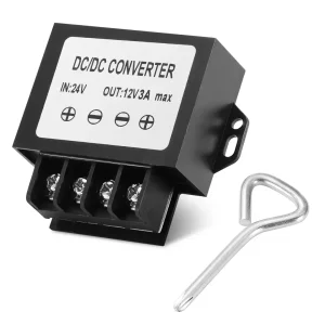 DC 24V Step Down to 12V Buck Converter, 15V-35V to 12V 3A 36W Step Down Converter Voltage Regulator