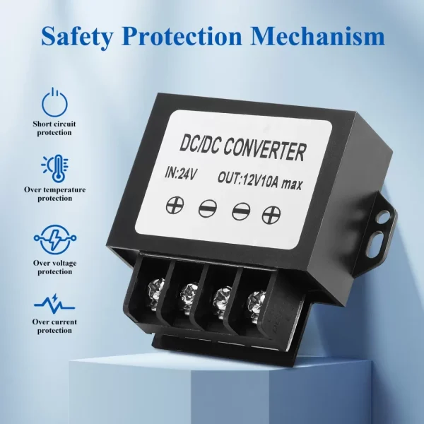 DC 24V to 12V Step Down Converter,DC 15V-35V to 12V 10A max 120W Power Voltage Buck Converter