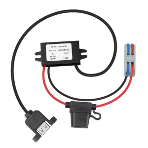 DC 12/24V to 5V Converter 3A 15W USB-A Female Port Converter Voltage Regulator IP68 Waterproof
