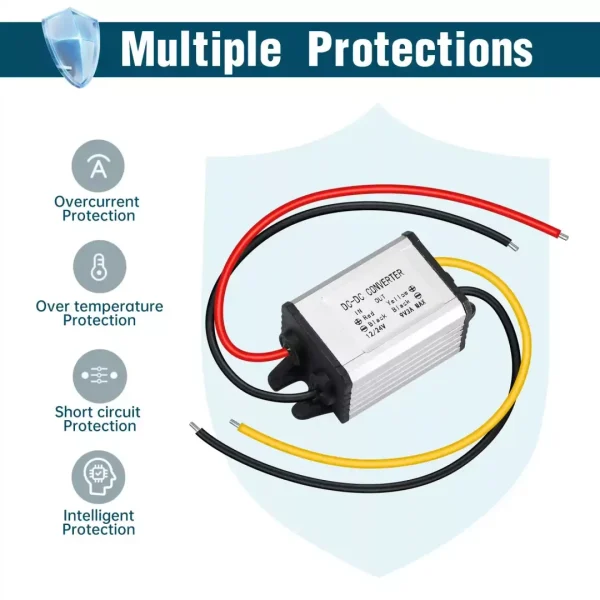 Voltage Converter DC 12V/24V to DC 9V 3A Power Converter DC 11-30V to 9V 3A 27W MAX Buck Converter